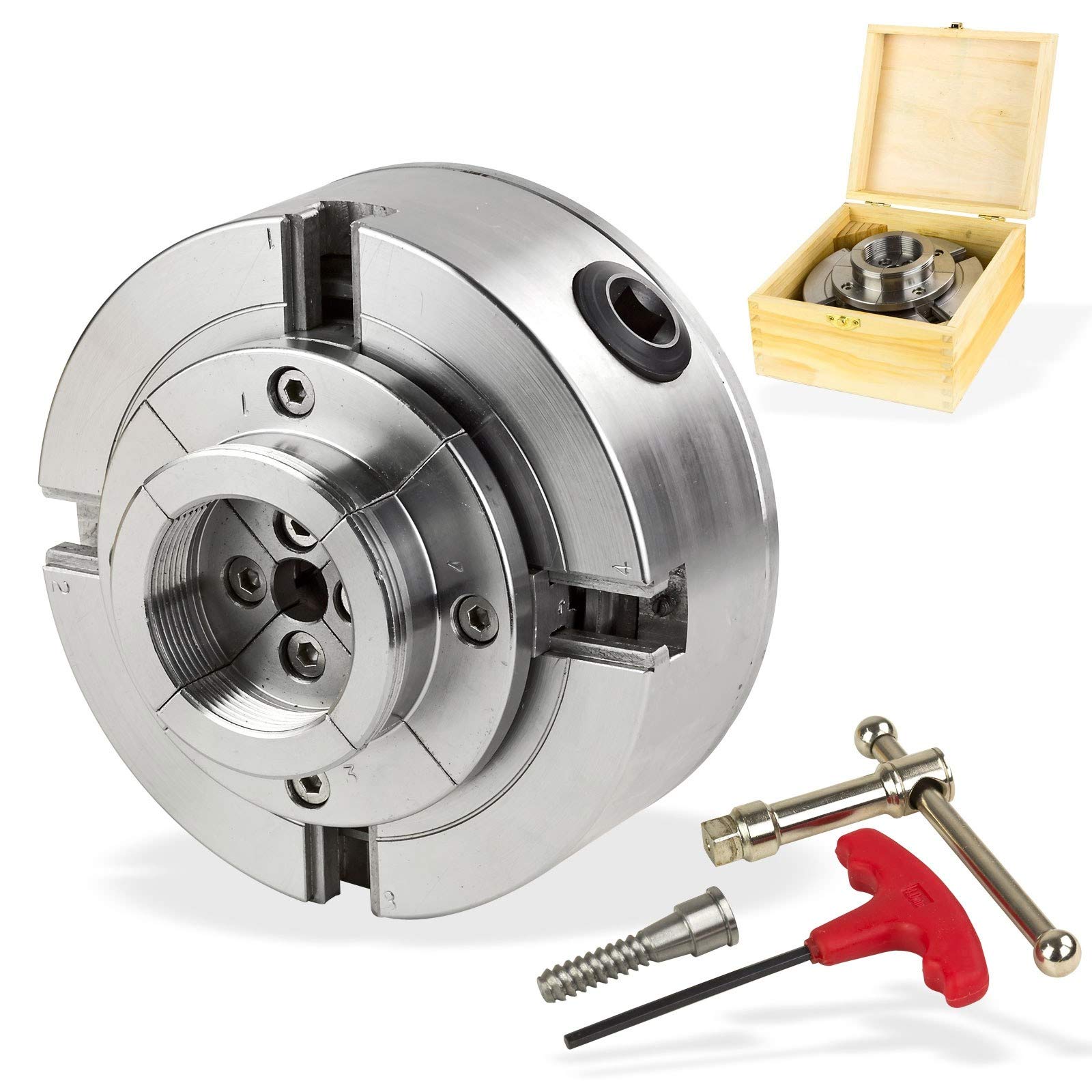DEMA Backenfutter BFS M33 – Drehmaschine, Drehbank, Drechselmaschine, Drechselbank – robust, präzise, langlebig – Werkstatt, Metallbearbeitung, Holz, Maschinenbau, Hobby, Profi