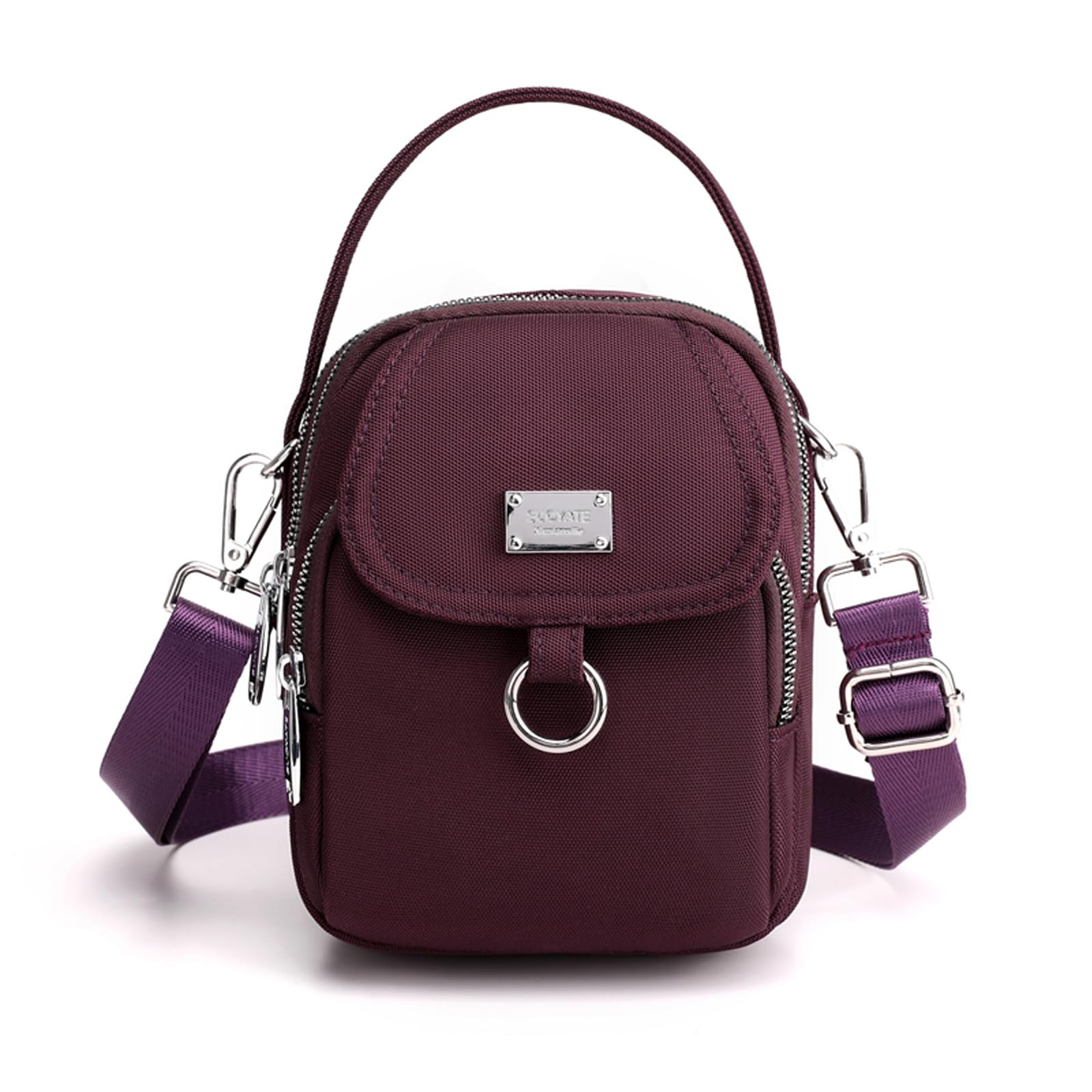 Blostirno Small Crossbody Purse Bag Shoulder Bags for Women Multi Pocket Messenger Bag Cell Phone Handbags Wallet Tiny Purse