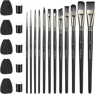 22 PCS Face Paint Brushes and Sponges Set, Face Painting Brushes for Acr...