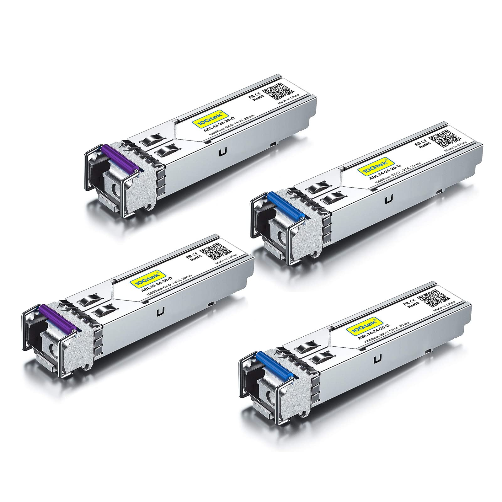 2-Pair of 1.25G SFP+ Bidi Transceiver, LC Single-Mode Single Fiber 1000Base-BIDI Module for Cisco GLC-BX-D, Ubiquiti UniFi UF-SM-1G-S, Mikrotik, Linksys and More, SMF 1490nm/1310nm, DDM, up to 20 km-image-44