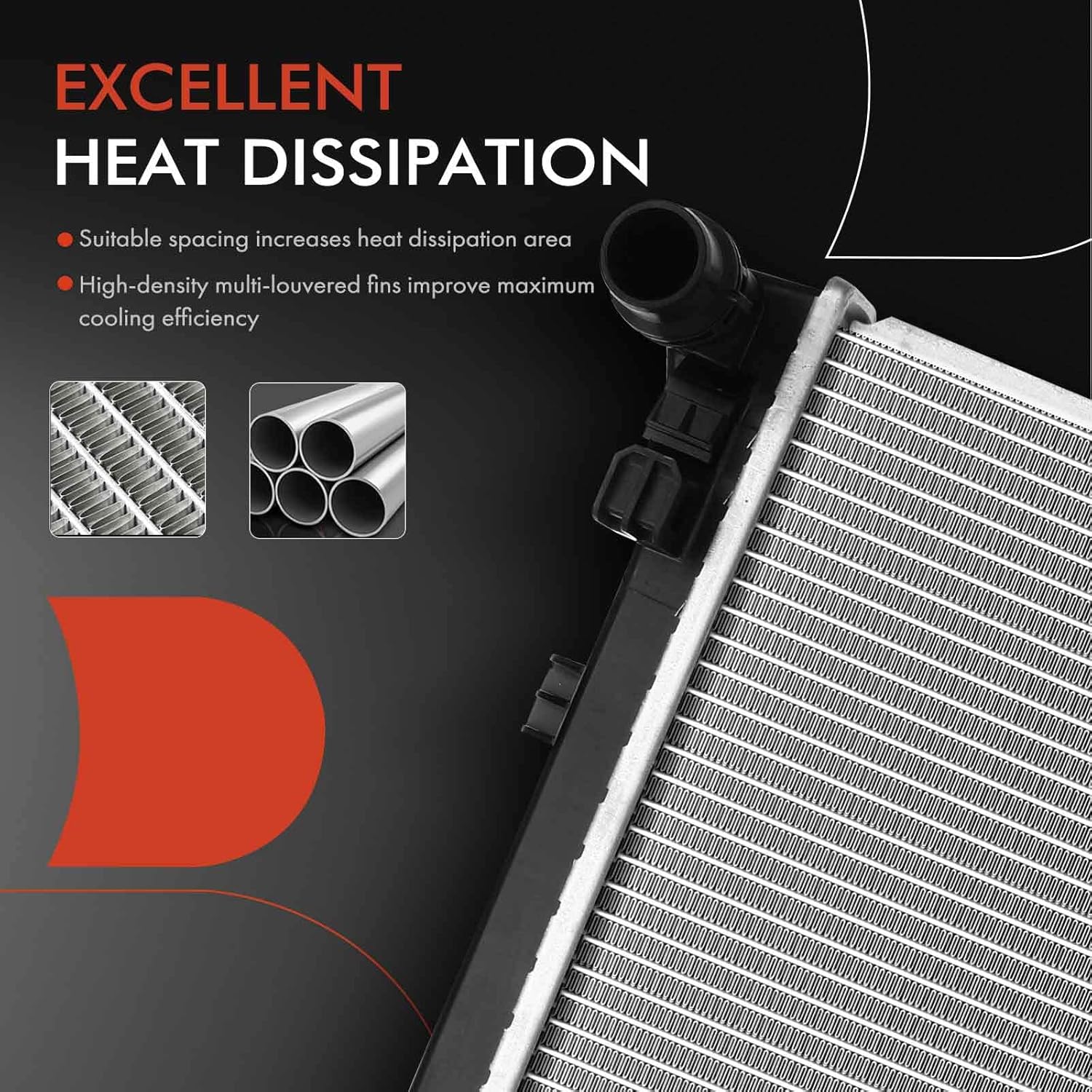 A-Premium Engine Coolant Radiator Assembly Compatible with Volkswagen VW Golf 2015 - L4 2.0L DIESEL Turbocharged Only - Manual Transmission - Replace# 5Q0121251ER