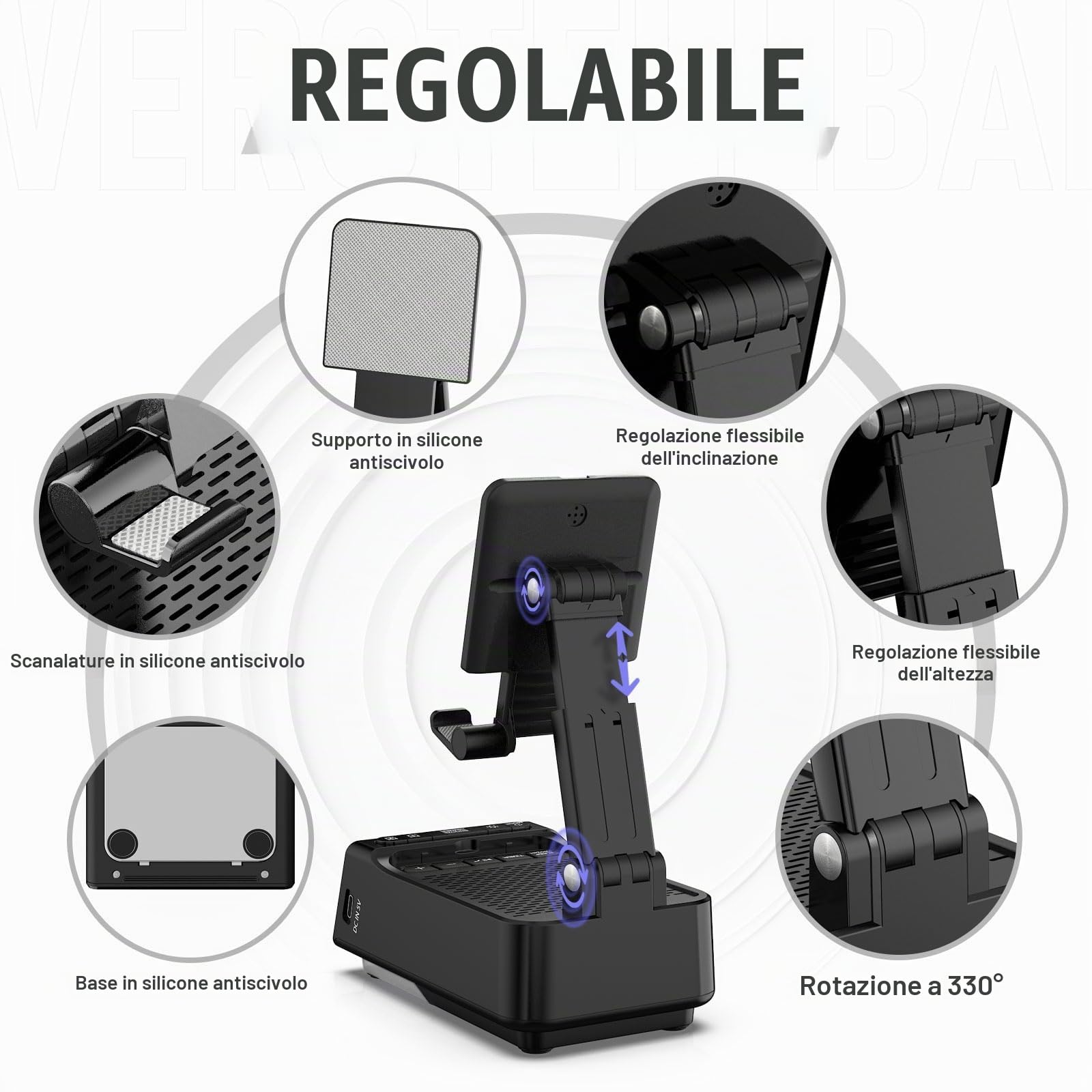 ZOOI Regalo Uomo, 6 in 1 Altoparlante Bluetooth con Supporto | Regali per Lui, Regalo Anniversario per Lui, Regalo Compleanno Uomo, Idee Regali Uomo Natale Originali Regali Secret Santa