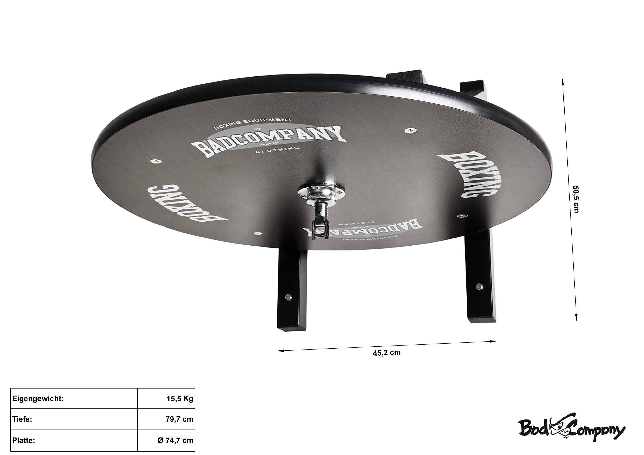 Appareil Professionnel Speedball Kit de plate-forme avec roulement Noir et Cuir Punching Ball Medium Noir/Boîte pour le montage mural BCA de 39