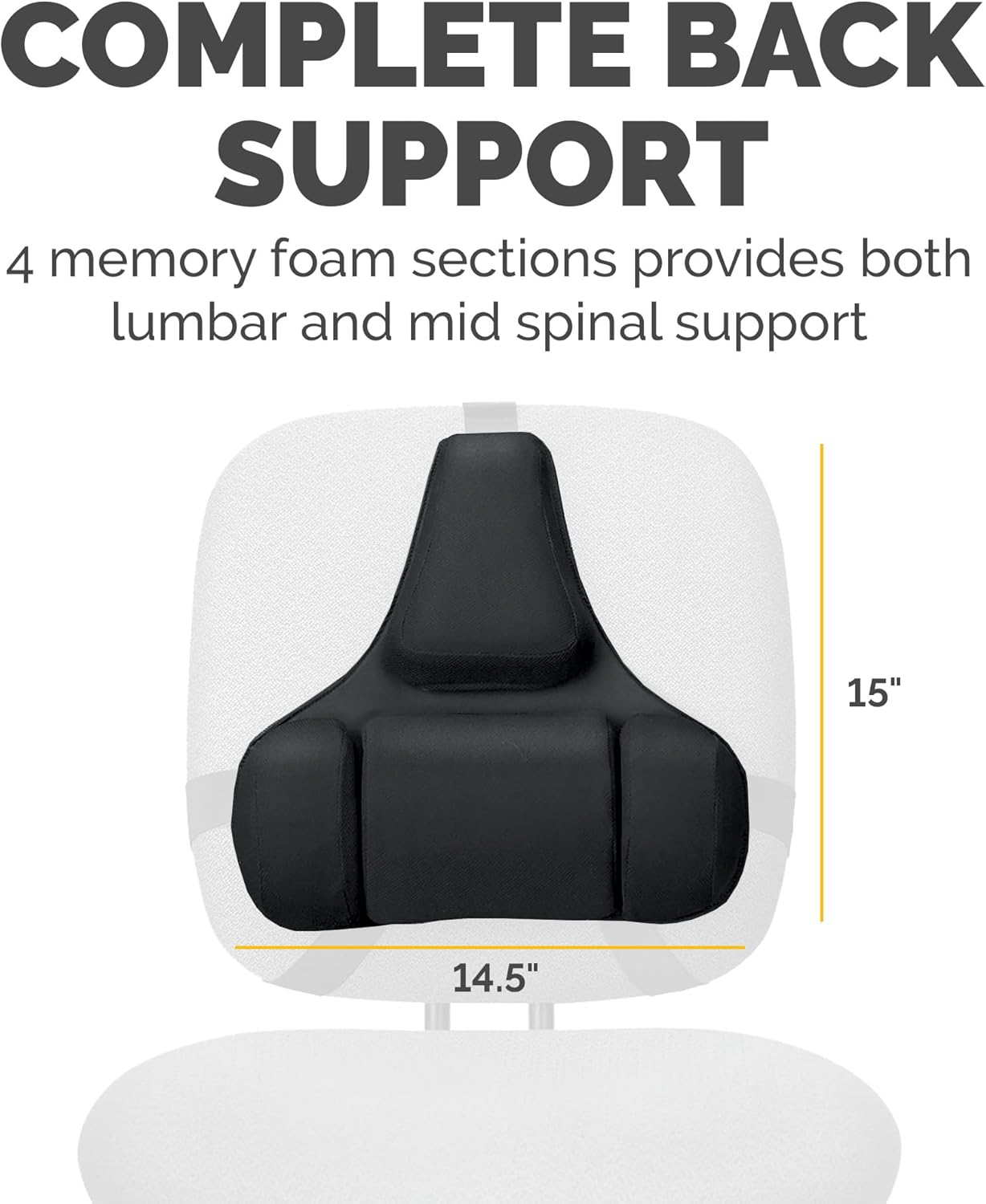 Fellowes Professional Series Back Support, Black (8037601)