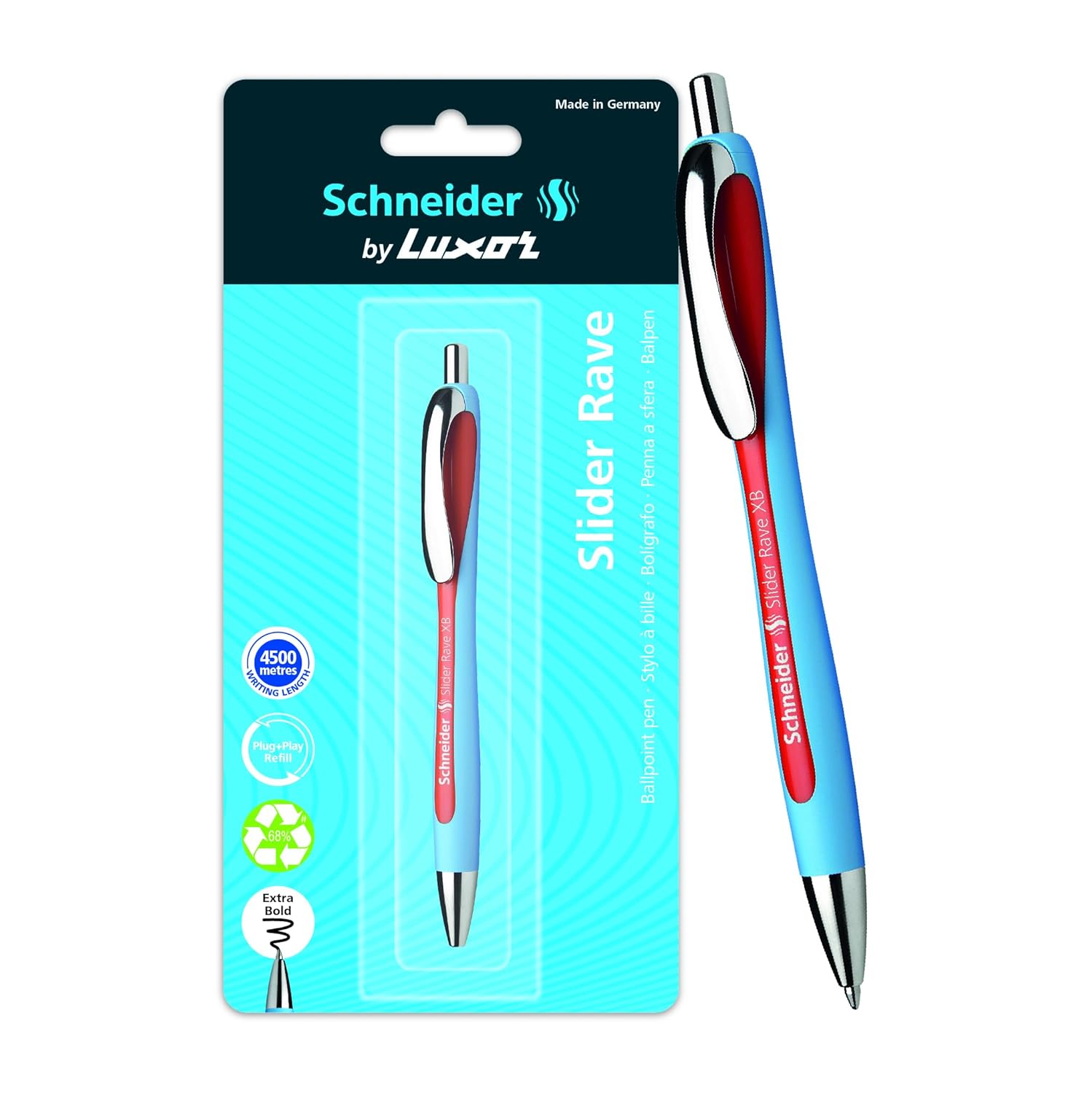 Rave Retractable Ballpoint Pen, ViscoGlide Ink, 1.4 Mm, Blk - STW132501 - View #6