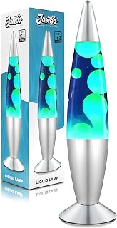 Jambo 16" Liquid Motion Lamp - Blue Liquid Yellow/Green Wax, Mesmerizing Relaxing Night Light for Bedroom Living Room Office Kids Adults