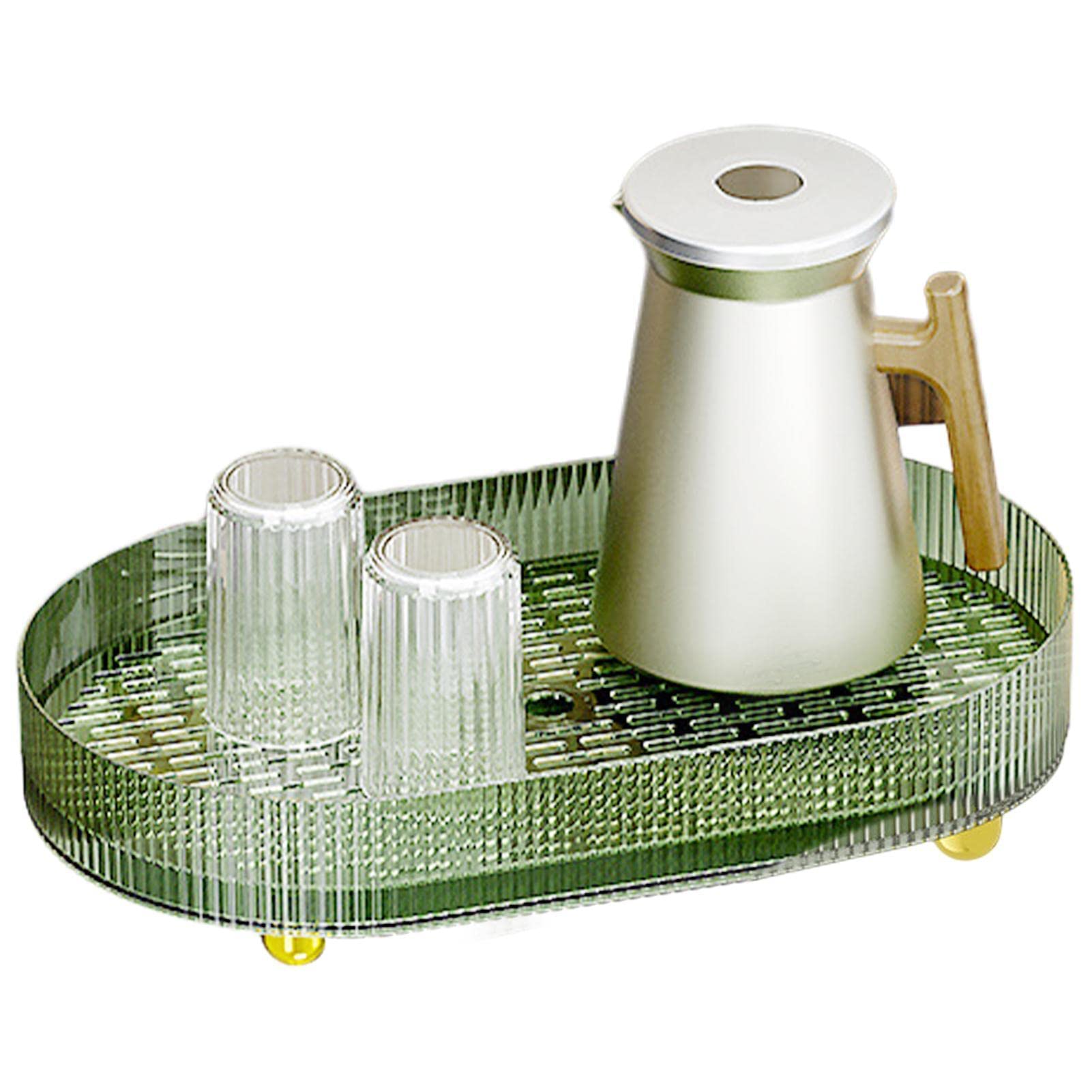 Bandeja de drenaje de doble capa, bandeja antideslizante para frutas y verduras, ideal para cocina y comedor al aire libre, perfecta para secar platos y servir