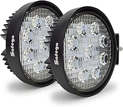 LED Pods 4 Inch Light Bar SAFEGO Round 2Pcs 27W Waterproof Flood Beam Cree LED Bar Work Light Super Bright Off Road Light Driving Fog Lamp for Truck ATV UTV Jeep Boat Tractor Tacoma 4X4,1Year Warranty - coolthings.us