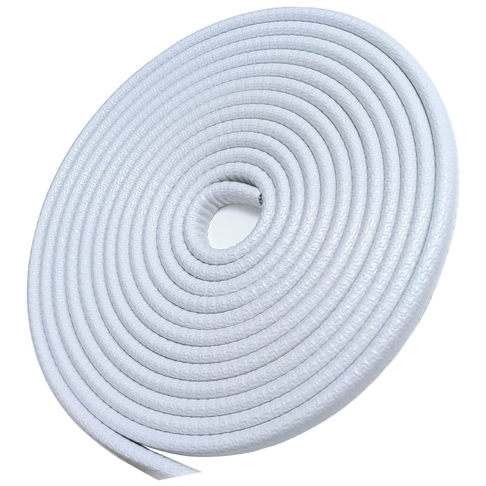 Tryagat 1 Roll 10m U Shape Car Door Edge Guards for Audi Q7 Sline 2010-2015, Flexible Rubber Trim With Internal Metal Clips No Glue Required Weather Resistant,White