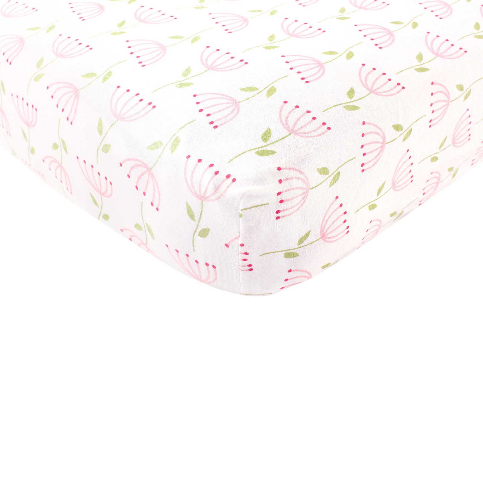 Touched by Nature Unisex Baby and Toddler Organic Cotton Crib Sheet, Flower, One Size