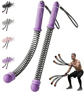 Soulyis Adjustable Ropeless Battle Ropes for Quiet Home Gym - Cordless Training Rope, Weighted Workout Ropes for HIIT, No-Jump Training & Full-Body Exercise,Fitness Equipment (Advanced Purple)