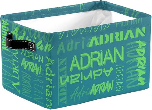 Miniatura 8 de ZAACUSTOM Contenedores de almacenamiento personalizados con nombre, cesta de almacenamiento personalizada para niños, organizador con asas para