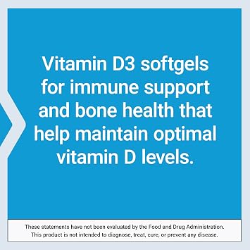 Life Extension Vitamin D3 25 mcg (1000 IU), Immune System Support, Bone Health, Whole-Body Health, Value Size, Gluten-Free, Non-GMO, 250 softgels