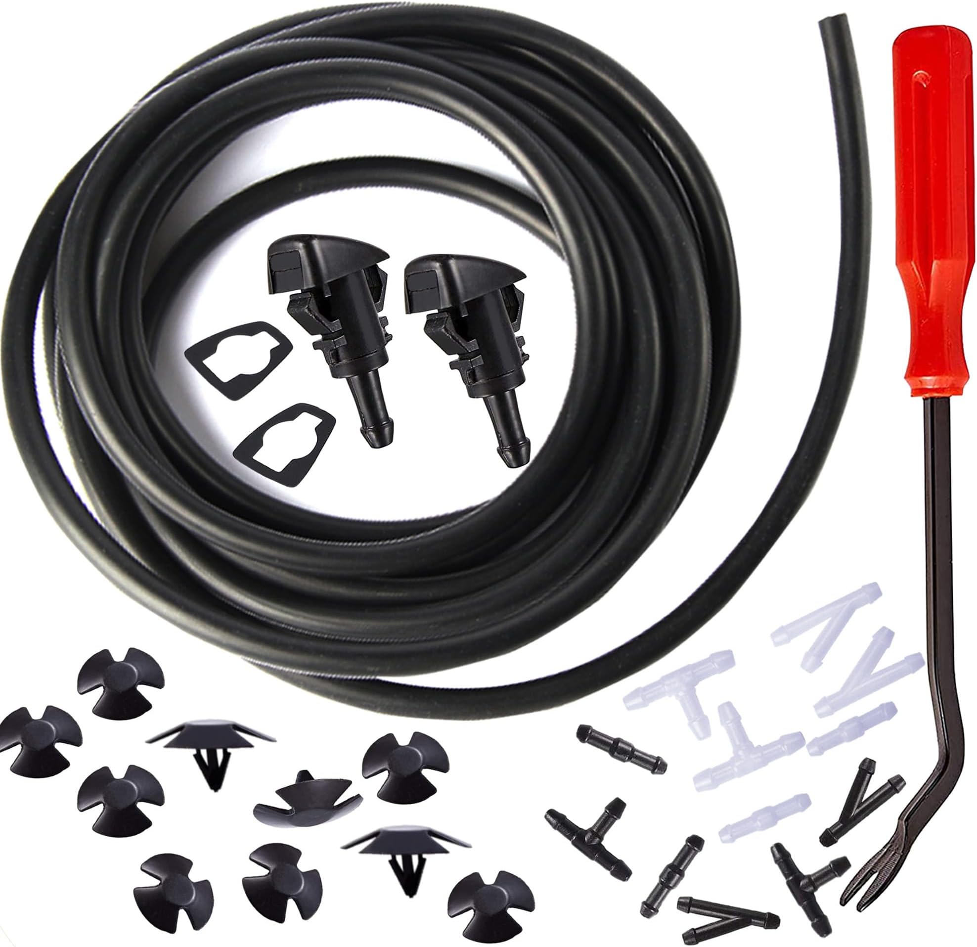 Front Windshield Washer Nozzles Kit for Dodge, Jeep, Ram