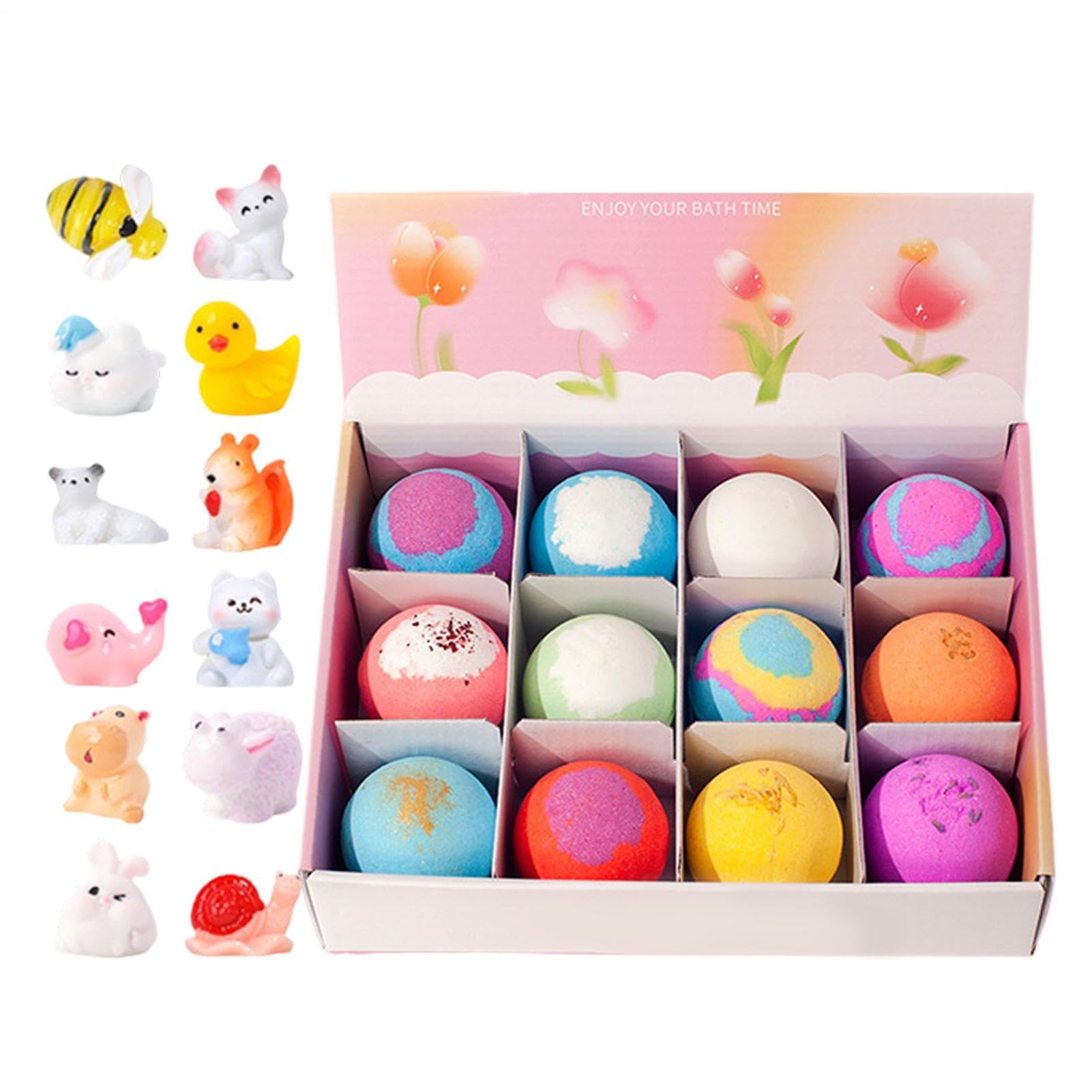 Kule do kąpieli bąbelkowej 12 Sztuk Pianka Do Mycia Ciała | 12 musujących bomb do kąpieli z zabawkami Do Domu, Podróży, Relaksu, Hotelu, Łazienki, Dla Chłopców I Dziewczyn
