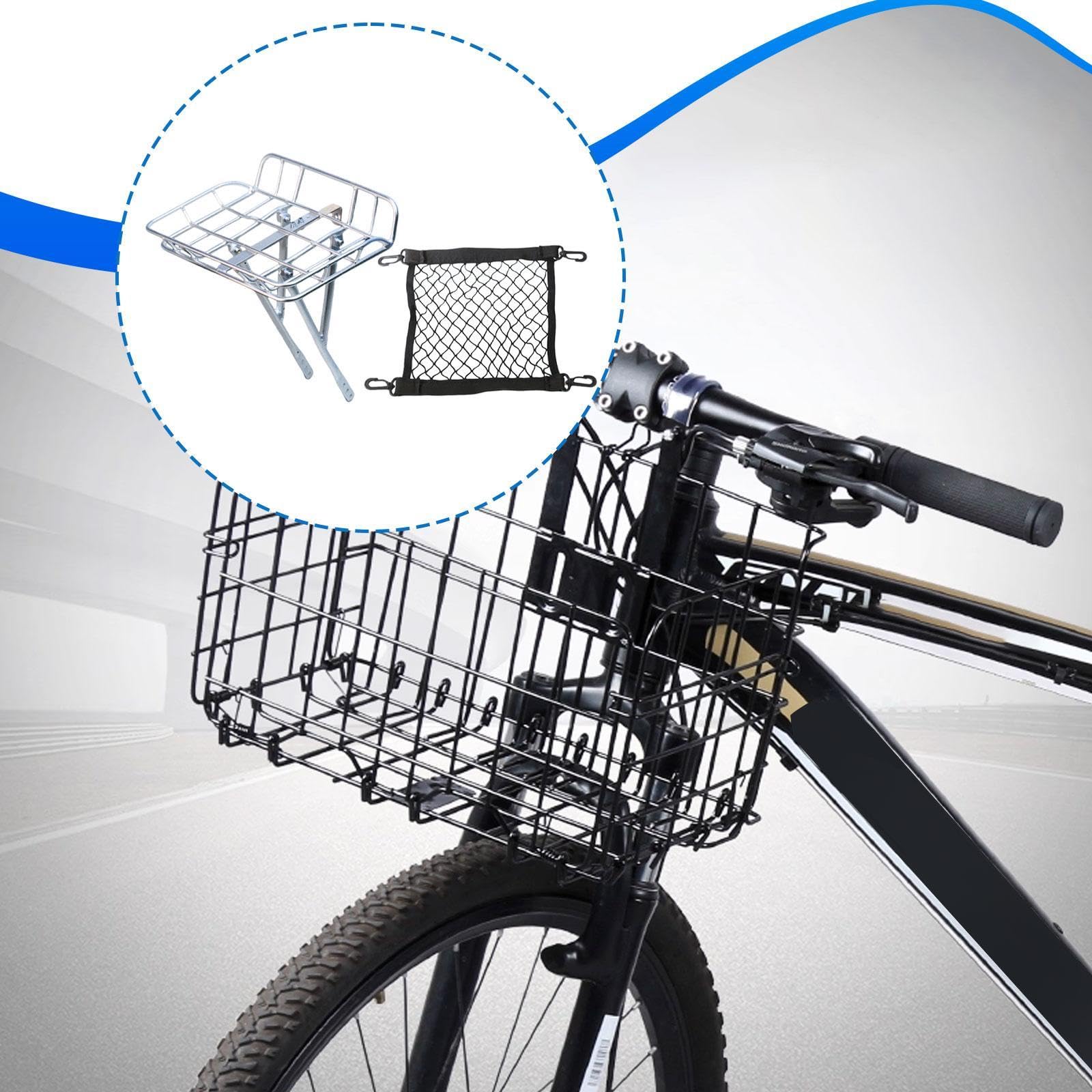 Fahrrad Front Gepäckträger Korb Organizer Transportzubehör Aluminiumlegierung Belastbar Komfortabel Angebracht für Damen Herren für Arbeitsweg Einkauf