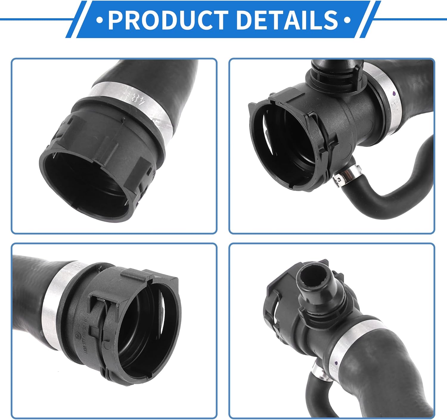 1 Pcs Radiator Hose for BMW X1 E84 2009-2015 Good Sealing Rubber Black Upper Coolant Water Hose