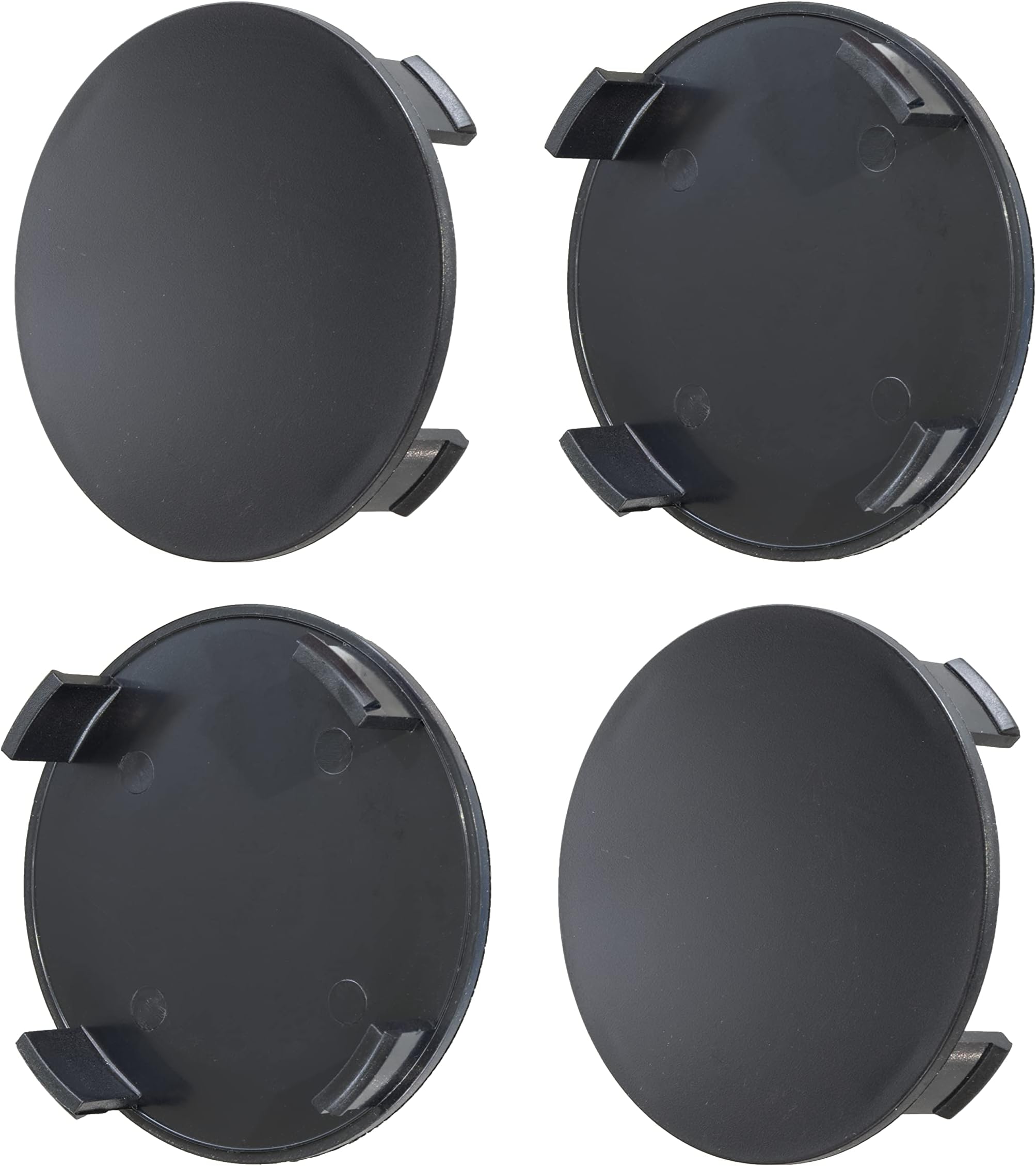 4 Stück Nabendeckel Für VW – Felgenkappen 65 Mm, Schwarz/silber, Aus ABS-Kunststoff, Einfach Zu Installieren