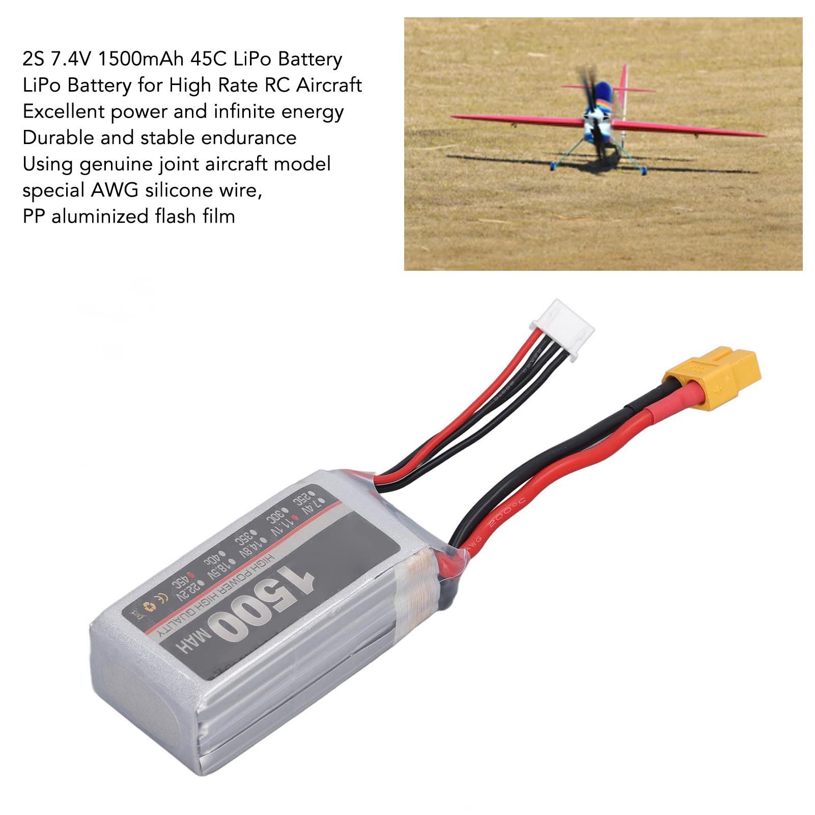 11,1 V 1500 mAh 45C Bateria Lipo Wysoka zasilanie dla Helikoptera Drone RC (XT60)