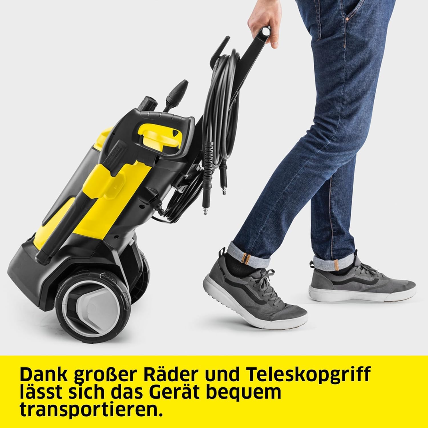 Kärcher Hochdruckreiniger K 7 WCM FJ, Druck: Max. 180 bar, Fördermenge: Maximum 600 l/h, Flächenleistung: 60 m²/h, inkl. Schaumdüse für höchste Schmutzlösekraft, gelb