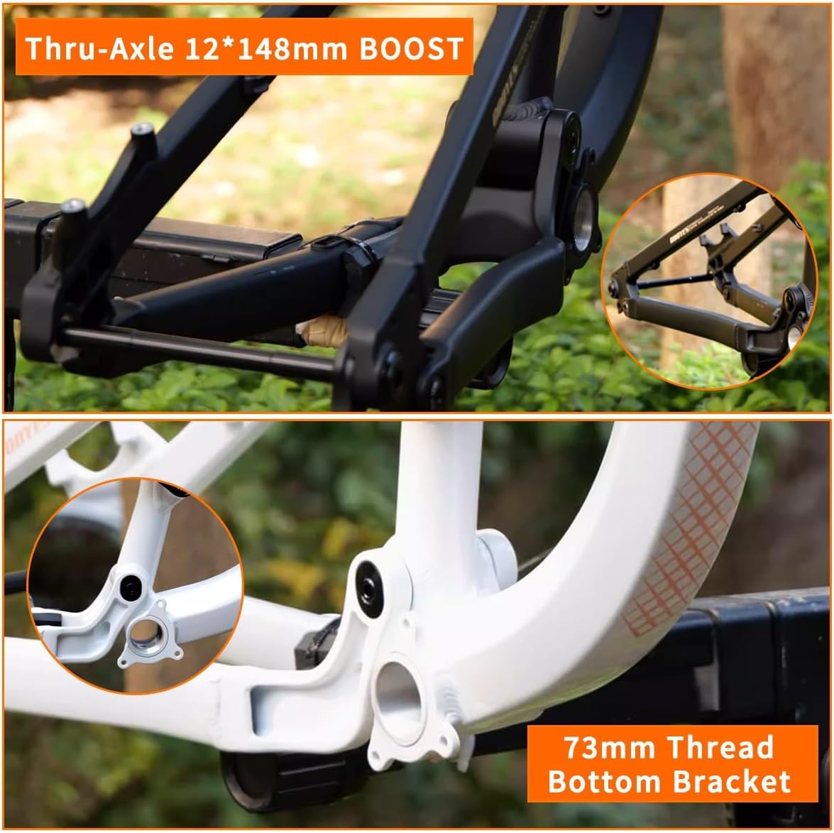 Full Suspension Mountain Bike Frame 27.5/29er AM Soft Tail Frame 15"/16.5"/18" Aluminum Alloy Bike Frames Disc Brake 12 * 148mm Thru Axle Boost