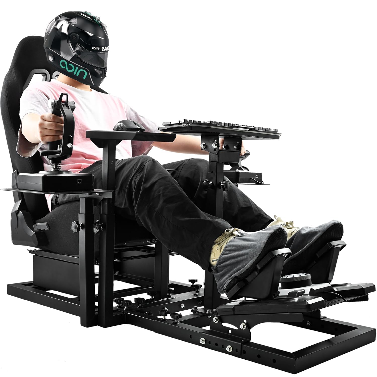 Dardoo Universeller Cockpit-Gaming-Sitz, passend für Thrustmaster HOTAS Warthog,für Logitech G25 G27 Rad, Pedal, Drossel, Joystick nicht im Lieferumfang enthalten
