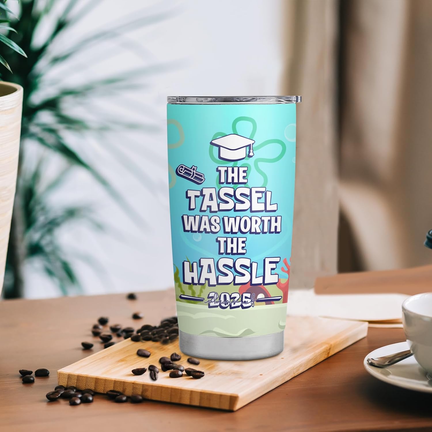 2025 Graduation Gifts for Her, Him - Class of 2025 College Graduation Gifts for Women - Masters Degree Phd Class of 2025 Tumbler With Lid 20 OZ - Image 7