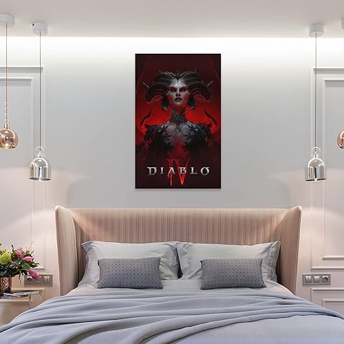 Miniatura 8 de XNASU Póster de juego Diablo 4 de Lilith 3, impresión de arte fotográfico, lienzo decorativo para el hogar, dormitorio, decoración moderna, pósteres