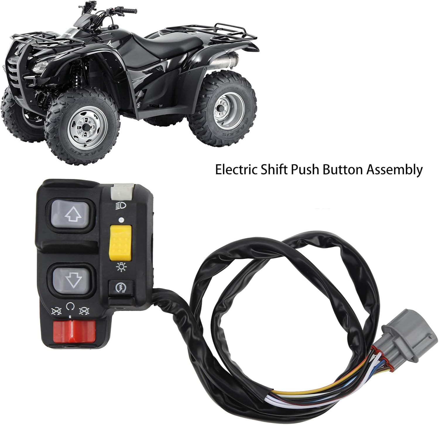 ATV Push Button Shifter Assy, Electric Shift Push Button Assembly ATV Shifter Assembly for Rancher 350 4x4 2WD Electric Shift TRX350FE Rancher ES