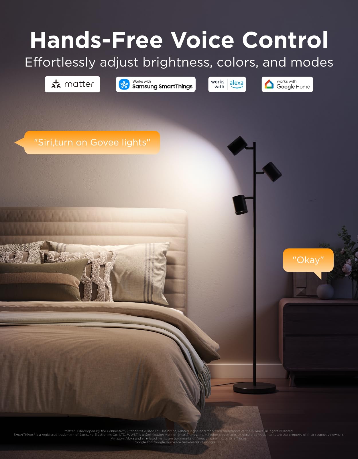 Govee Tree Lamp - 3 Rotatable Lights, Matter Compatible -5 Govee Tree Lamp - 3 Rotatable Lights, Matter Compatible -5