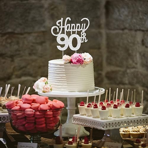 Miniatura 502 de LINGTEER Decoración de pastel de diamantes de imitación dorados para cumpleaños número 15 – Cheers to 15th Birthday Quince años de edad, decoración