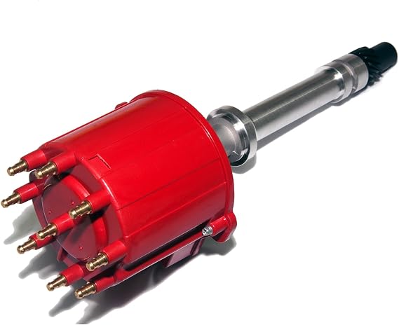 MAS Small Block Big Block EFI TBI Distributor 1987-1997 5.0L 5.7L 7.4L Compatible With Cadillac Chevy C/K Pickup Truck Van Camaro 305 350 454 HEI652R Red Cap 110-3952 GM19