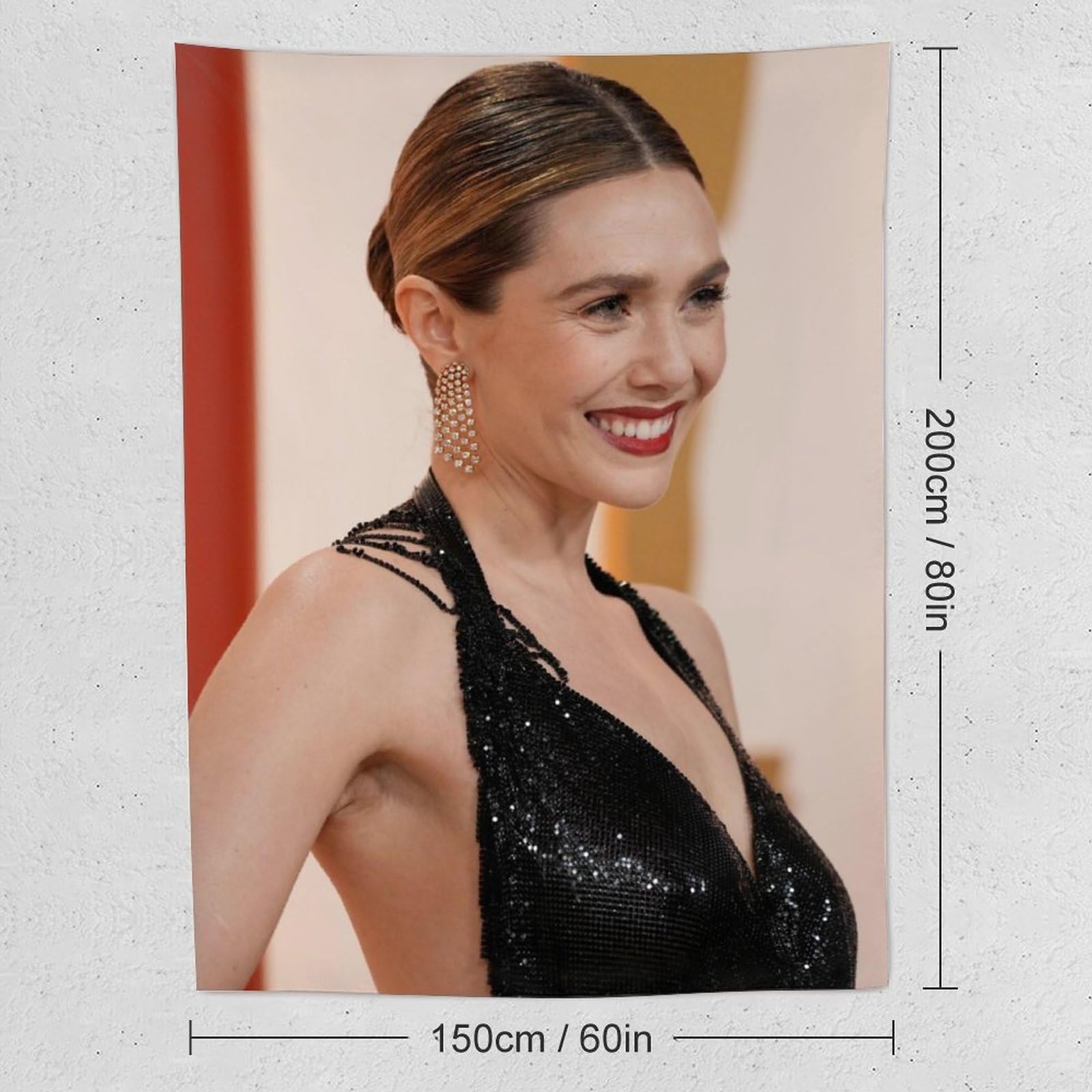 ⭐︎Elizabeth Olsen⭐︎23枚限定 Exquisite Elizabeth Olsen Sexy Actress Tapestry (26) Wall Art Tapestry