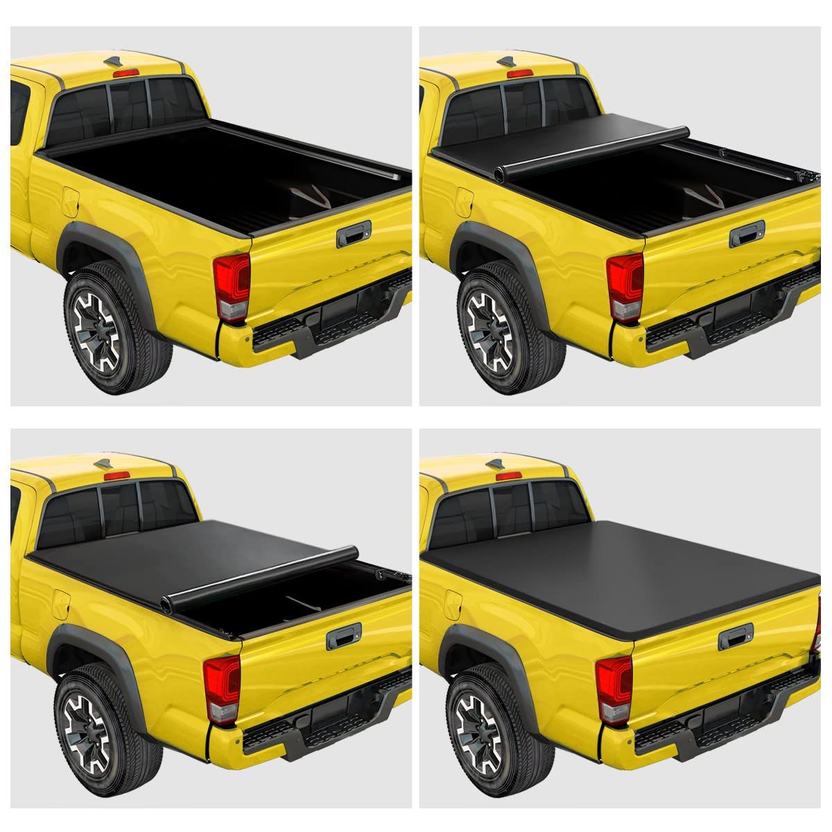 Soft Tri-Fold Tonneau Cover For 94-04 Chevy S10/S15 Short Bed (6ft Fleetside)