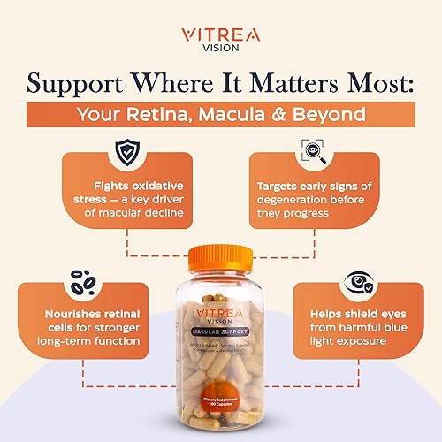 Miniatura 3 de Vitrea Health Vision Soporte macular – Suplemento ocular AREDS2 con luteína, zeaxantina, caléndula y 13 nutrientes – Ayuda a proteger contra la luz