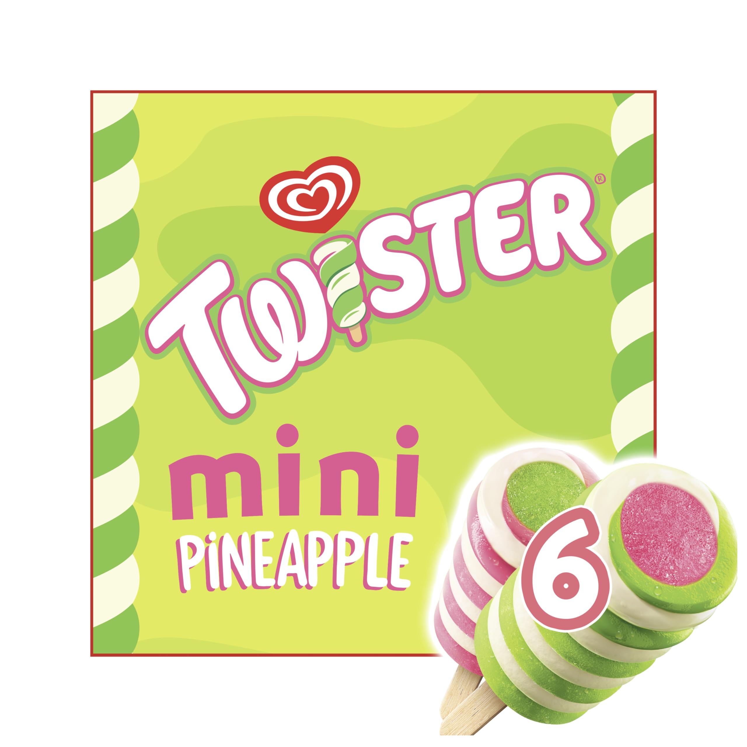 Wall's Twister Mini Pineapple Ice Cream Lollies 6 x 50ml