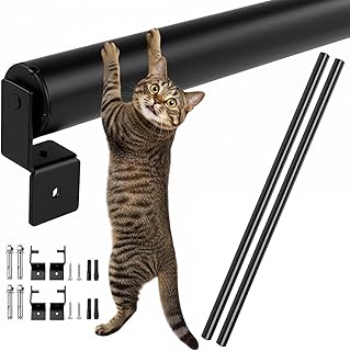 Shimeyao Outdoor Cat Anti-Escape Barrier Fence Height Extender Solution for Pets Invisible Fence Toppers for Height Privacy Rollers for Balcony Patios Gardens(7.68 ft)