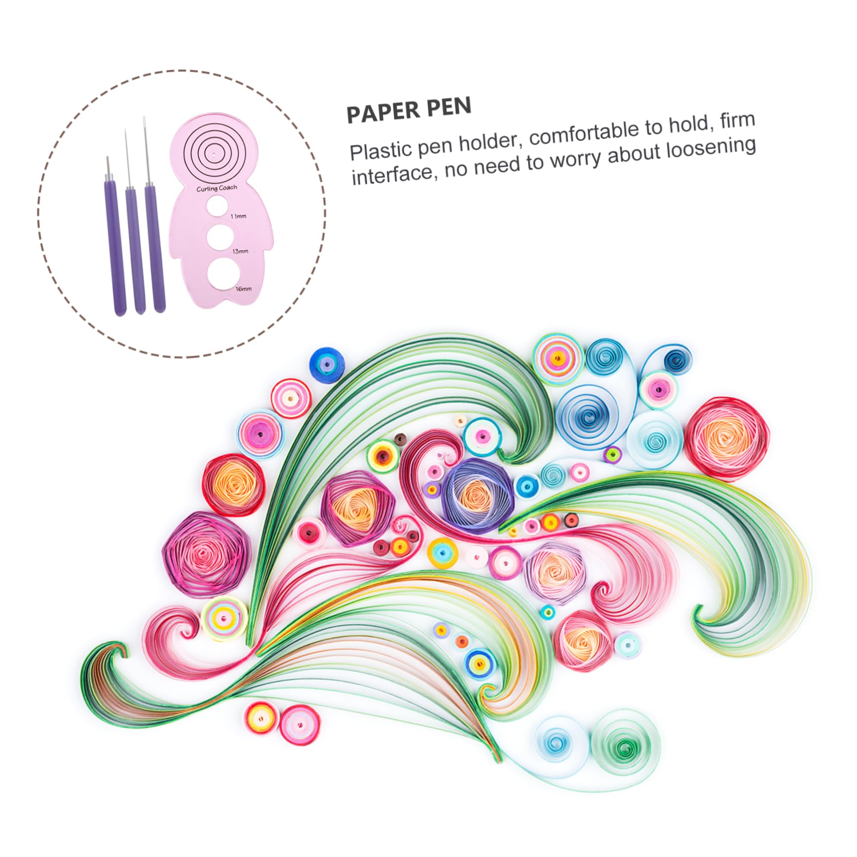 Homoyoyo DIY Paper Quilling Pen Set 4pcs Paper Quilling Kits Lightweight Craft Tool for Boys and Girls Decor Projects