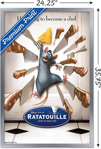 Vista 56 de Trends International Disney Pixar Ratatouille - One Sheet Wall Poster, 22.375" x 34", Black Framed Version