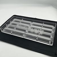 Vista 4 de Molde largo grande del chocolate del palillo del policarbonato 3D del fabricante del cilindro del caramelo de la bandeja de la PC de las cáscaras