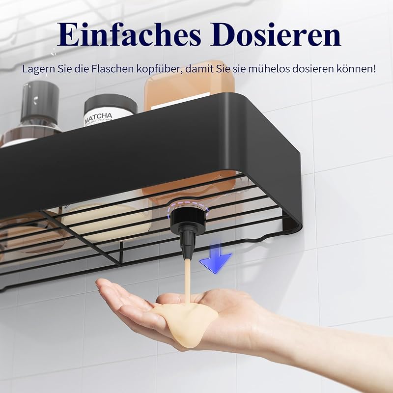 Kitsure Zuhanyzó Polc Fúrás Nélkül 3 db Rozsdamentes Fürdőszoba Szervező