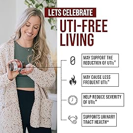 CranEaze: Cranberry Juice Extract Plus D-Mannose - 36 mg PAC, 100% Soluble PAC - Supports Urinary Tract Health - Most Effective Cranberry Pills for Women, UTI Cranberry Supplement - 60 Capsules