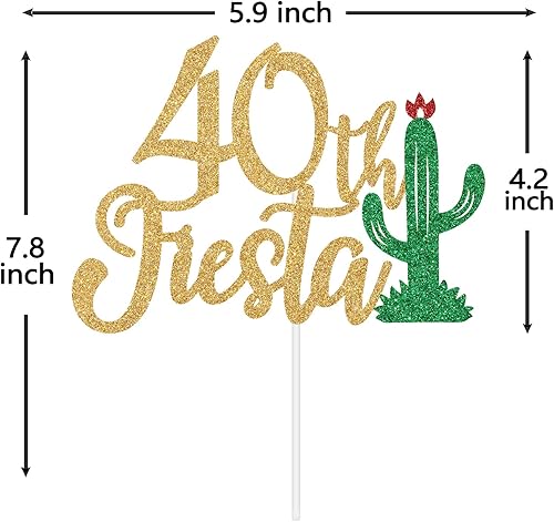 Miniatura 5 de Decoración para tartas de fiesta 40, Felices 40 años, cactus 1983, cumpleaños de Dios To My 30s, Feliz 40 Cumpleaños, decoración de pastel con