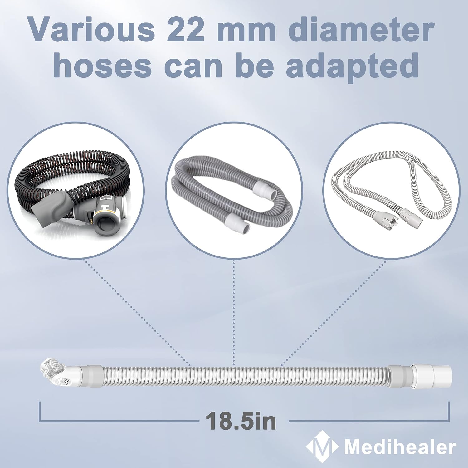 2 Packs Replacement Tube for N20, 2 Packs Replacement Short Tube Compatible with N20, Avoid Leakage and Reduce Noise,Great Value Supplies by Medihealer.