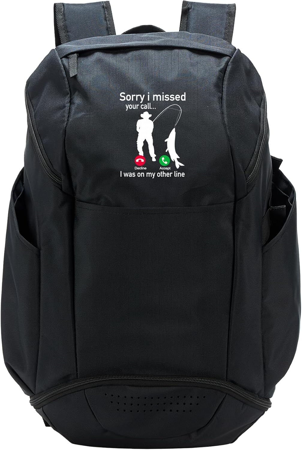 Fishing Phone Call with Fishing Line - Funny Fish Fisherman Sport Backpack