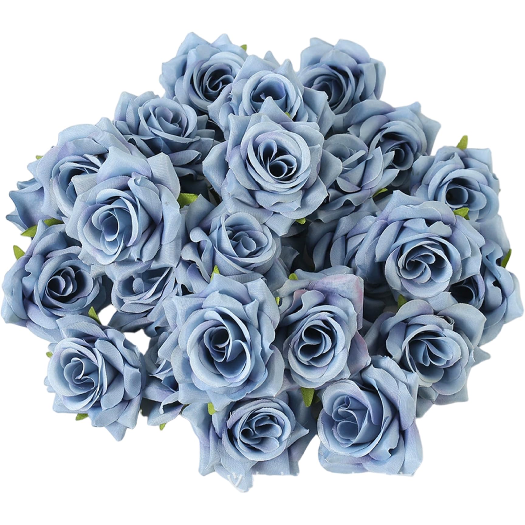 Fleurs de soie bleu clair pour arrangement floral et corsage de mariage élégant