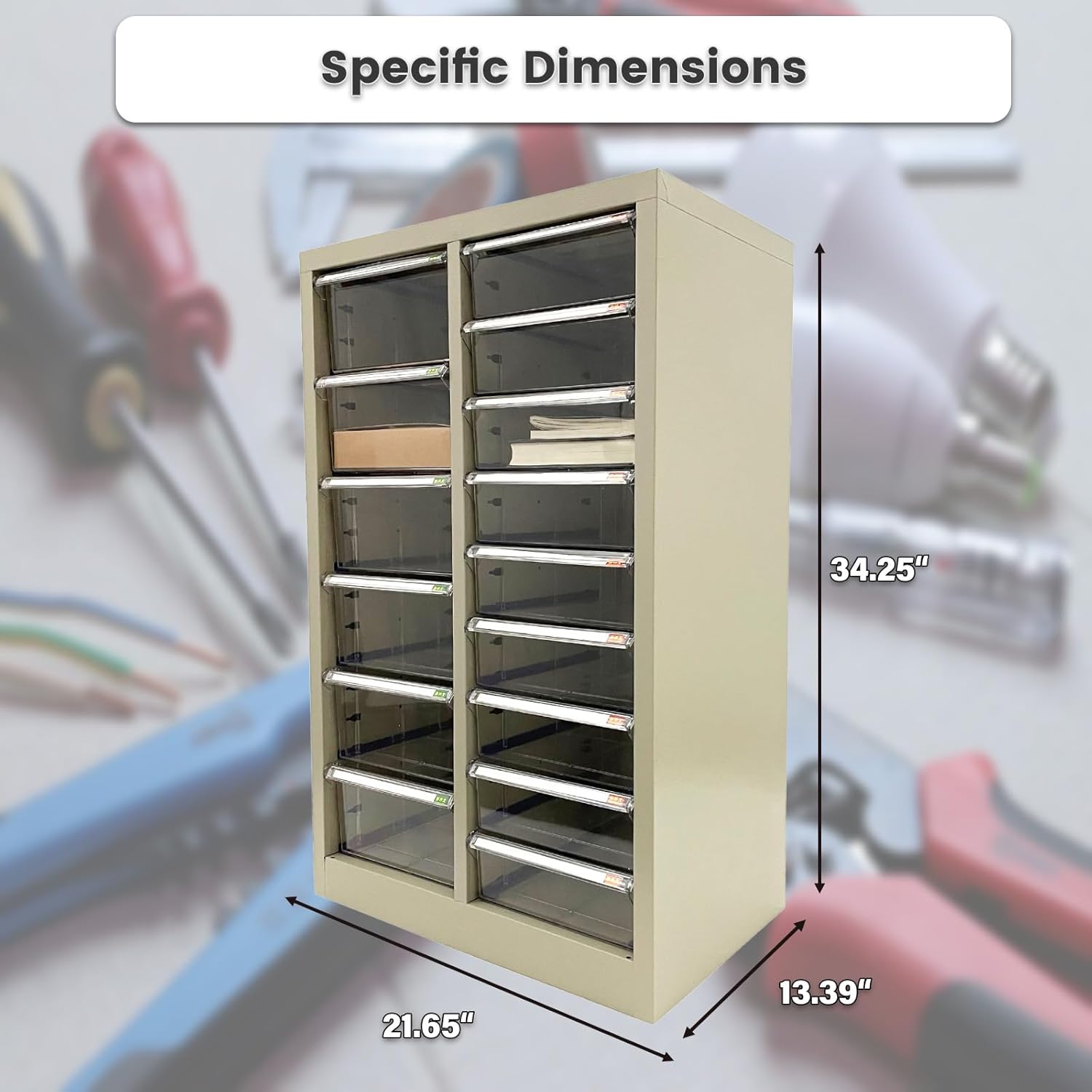 File Cabinets 15 Drawer Document Storage Cabinet Paper Organizer Filing Cabinet Combination Model with Large and Medium Drawers