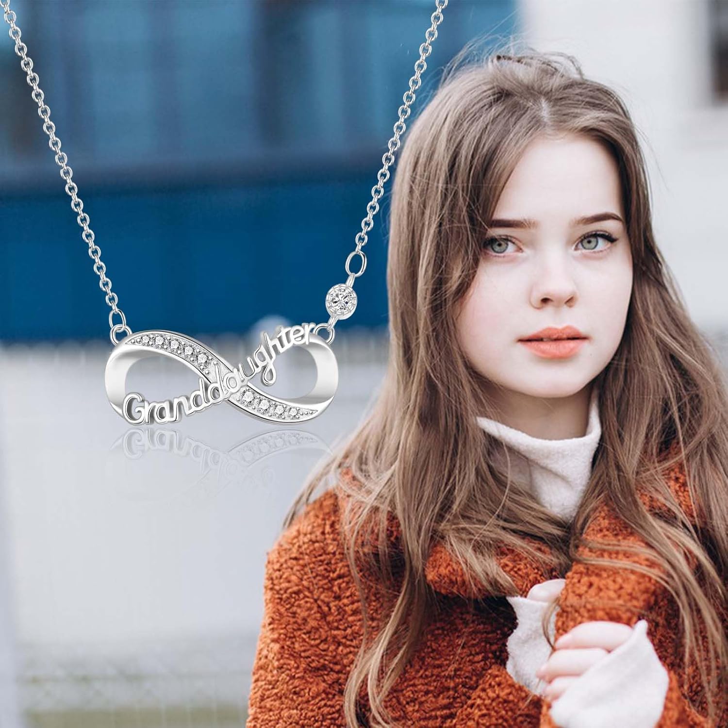 Infinity Mom Grandma Nana Sister Aunt Daughter Auntie Granddaughter Niece Necklace Gifts, Christmas Birthday Valentines Day Mothers Day Easter Graduation Back to School Gifts Stocking Stuffers Presents for Women Girls Her - Image 2