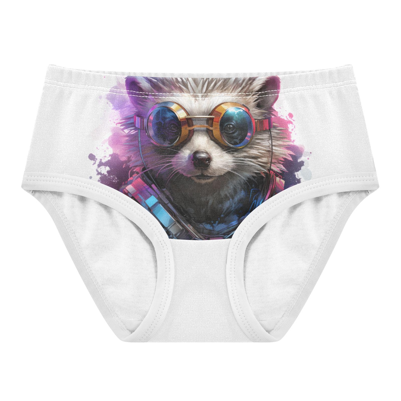 ALAZA Toddler Girls Cotton Hipster Underwear Soft Hedgehog Cool 2 Pack 2T