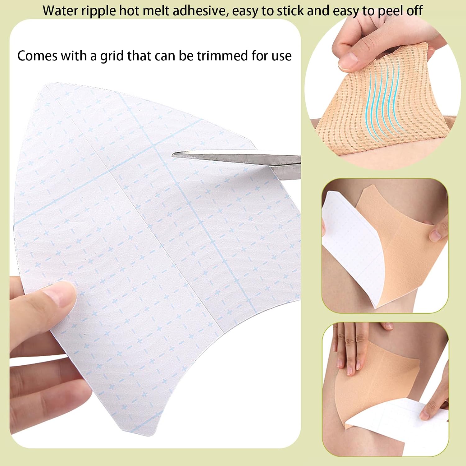 Thigh Inner Anti Chafing Stickers, 20 Pcs Disposable Self Adhesive Thighs Tape Patch Elastic Breathable Thigh Lift Skin Tape, Leg Rubbing Pad Ultra-Thin Thighs Anti Friction Pads for Body Leg Calf